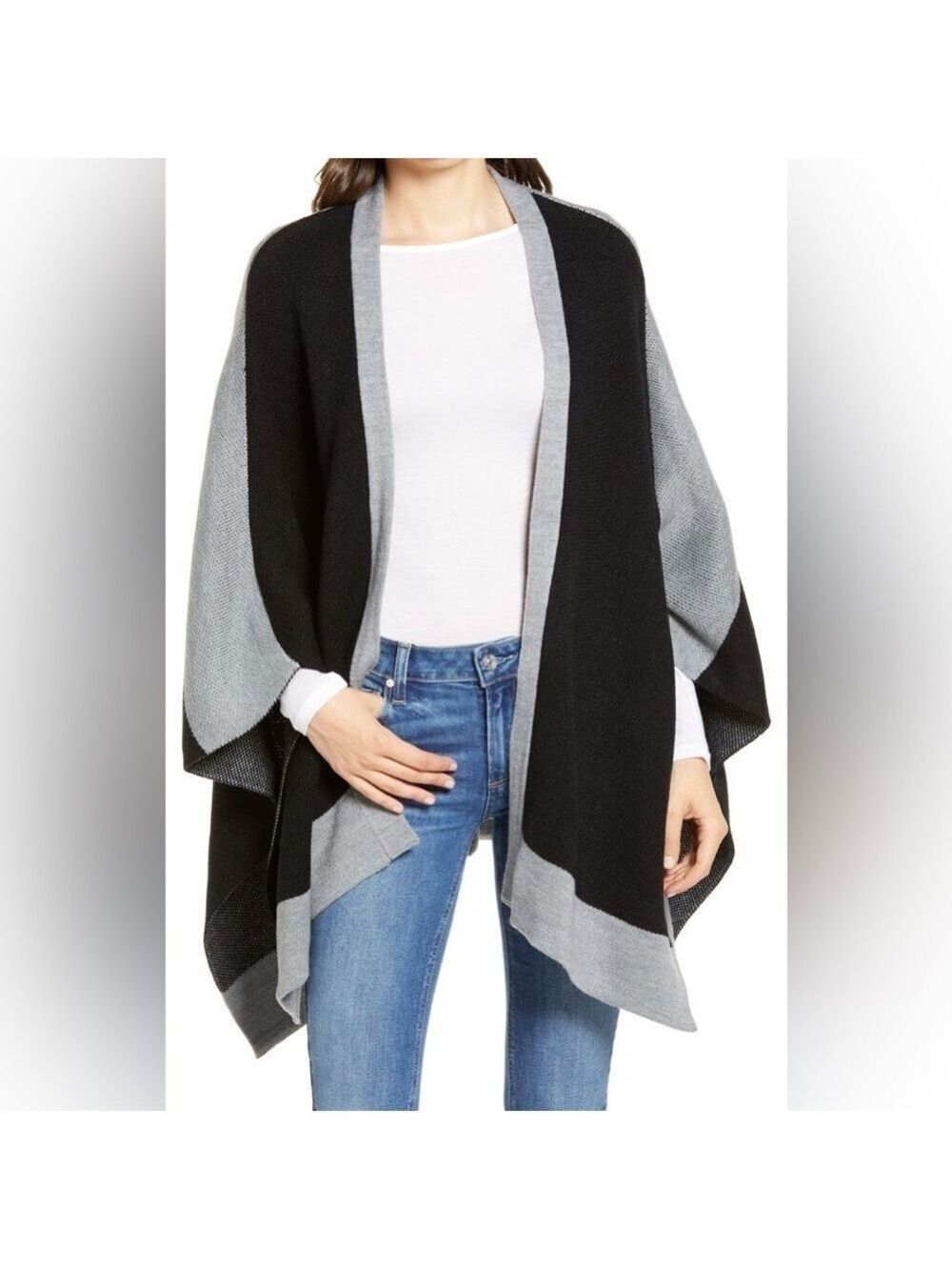 Rebecca Minkoff Colorblock Poncho Ruana